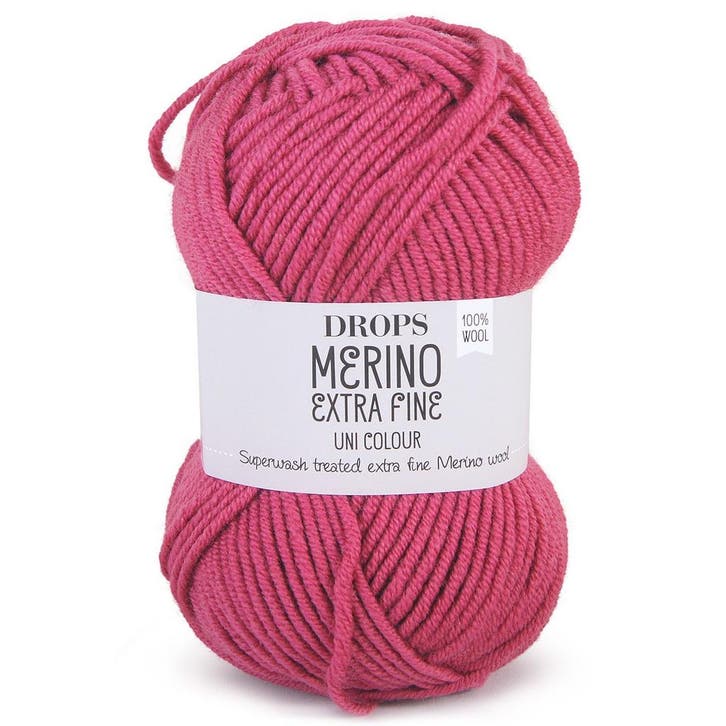 DROPS Merino Extra Fine Uni Colour - 34 heide - Wol Garen, Hobby en Vrije tijd, Breien en Haken, Ophalen of Verzenden