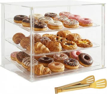 Gebakvitrine Acryl 3 Schappen | Retourdeal 41% Korting, Ophalen of Verzenden, Gebruikt, Meubilair