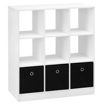 Nieuwe Stellingkast van Wit Hout - Kubus Boekenkast 9 Vakken, Verzenden, Nieuw