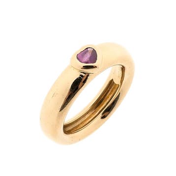 Gouden ring met roze toermalijn; Tiffany & Co, Sieraden, Tassen en Uiterlijk, Ringen, Gebruikt, Ophalen of Verzenden, Kleiner dan 17