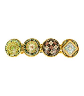 Haarspeld Patentspeld 8cm - Cirkel – Vintage Patroon – Crème, Nieuw