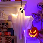 Oranje Halloween Lamp Plastic | Tweedekansje | OP=OP, Tuin en Terras, Bergingen en Tuinkasten, Ophalen of Verzenden, Nieuw, Kunststof