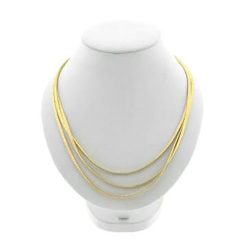 Gouden gematteerde omega schakelcollier (Ketting), Sieraden, Tassen en Uiterlijk, Ophalen of Verzenden, Gebruikt, Goud, Goud