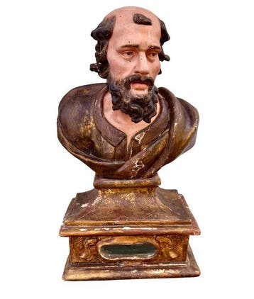 Buste, Busto reliquiario di San Tommaso Apostolo - 50 cm -