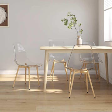 vidaXL Eetkamerstoelen 4 st PET transparant, Huis en Inrichting, Stoelen, Verzenden, Nieuw