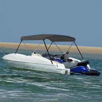 vidaXL Biminitop 2-boogs 180x150x110 cm antracietkleurig, Verzenden, Nieuw
