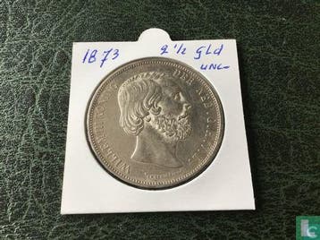 Nederland 2½ gulden 1873, Verzenden, Overige waardes, Losse munt, Zilver