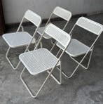 Stoel - Metaal - Set van vier vintage vouwstoelen van metaal