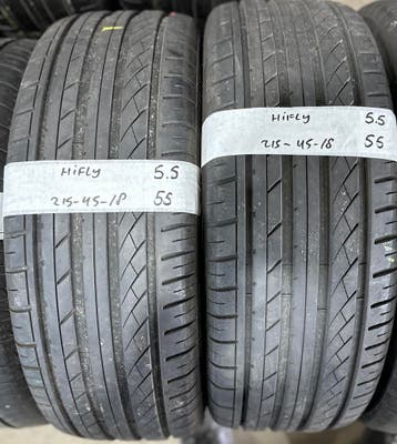 2x 215-45-18 Hifly Zomer 2x 5.5mm €55 Per Band 215 45 18, Ophalen, 18 inch, Band(en), Personenwagen