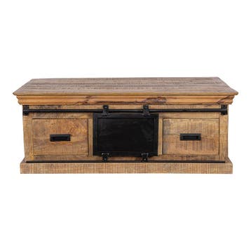 Salontafel Mangohout Milan 120 cm, Huis en Inrichting, Tafels | Salontafels, Verzenden, Nieuw, Industriële meubels, Overige vormen