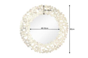 Decoratieve wandspiegel COINS 80cm XL antiek goud rond, Huis en Inrichting, Woonaccessoires | Spiegels, Ophalen of Verzenden, Nieuw