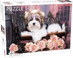 Tactic Yorkshire Terrier with Roses – Puzzel – 500 stukjes –, Hobby en Vrije tijd, Ophalen of Verzenden, Nieuw