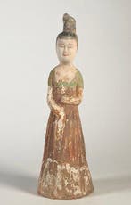 Oud Chinees, Tang-dynastie Terracotta Elegante hofdame uit