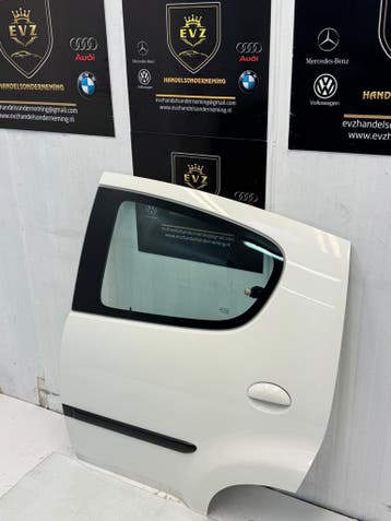 Portier 4-deurs links achter deur Citroen C1 bj2011 wit KWD, Gebruikt, Achter, Citroën, Deur