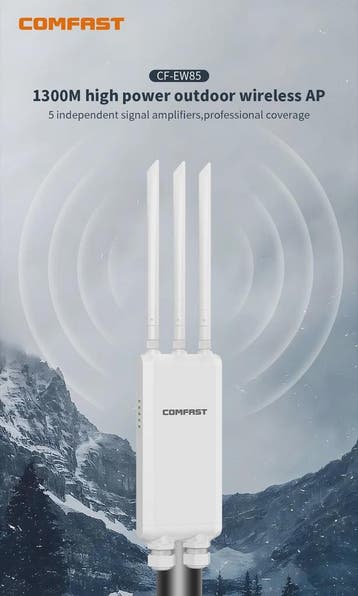 Comfast 1300Mbps Outdoor WiFi Access Point - Gigabit, Dual-B, Verzenden, Nieuw