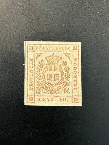Italiaanse oude staten - Modena - 80 cent bistro arancio -, Gestempeld