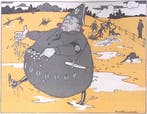 Landdag van de NSB op spotprent (lijst optie, Lithos), Verzenden