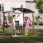 Barbecue-overkapping Asado 2,4x1,5x2,34m - grijs, Tuin en Terras, Verzenden, Nieuw