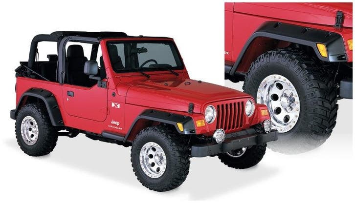 Bushwacker 97-06 Jeep TJ Pocket Style Flares 4pc - Black, Computers en Software, Apple iPads, Ophalen of Verzenden