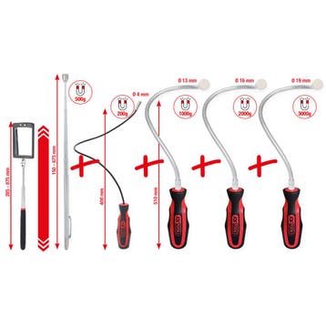 KS Tools magneethouder- en inspectiespiegelset 6-delig, Verzenden, Nieuw