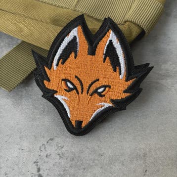 Fox Morale Patch - Tactische Borduur Badge met Klittenband v, Hobby en Vrije tijd, Verzenden, Nieuw