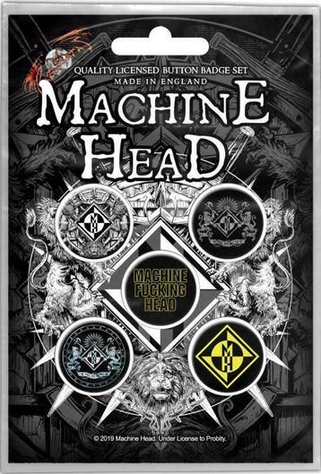 Machine Head Button Crest 5-pack officiële merchandise, Ophalen of Verzenden, Nieuw, Gebruiksvoorwerp