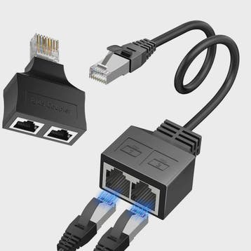RJ45 Netwerk Splitter Adapter 1 Male naar 2 Female - CAT6/CA, Verzenden, Nieuw