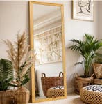 Rechthoekige Passpiegel met Massief Houten Frame, Huis en Inrichting, Badkamer | Badkamermeubels, Verzenden, Nieuw