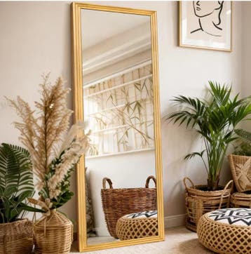 Rechthoekige Passpiegel met Massief Houten Frame, Verzenden, Nieuw