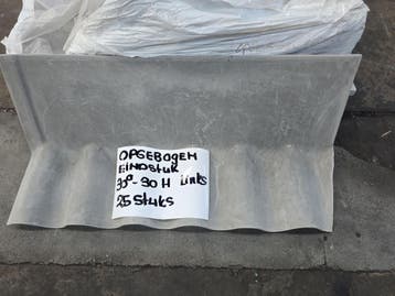 (25x) Vezelcement hulpstukken voor golfplaten SVK, Nieuw