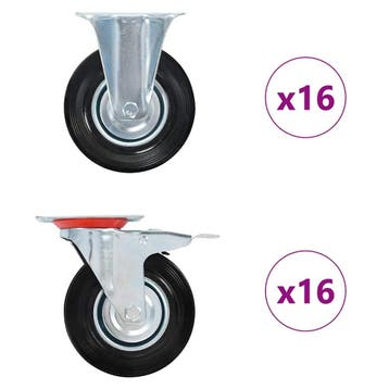 vidaXL 32 st Wielen 125 mm, Verzenden