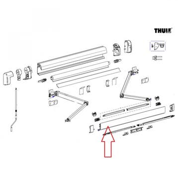 Thule Lead Rail 5200 4.00 Antraciet, Ophalen of Verzenden, Nieuw, Thule