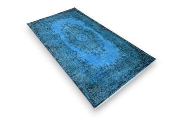Blauwe vintage - Vloerkleed - 205 cm - 115 cm - met, Huis en Inrichting, Nieuw