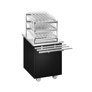 GGM Gastro | Glas- & kopjeswagen DANZIG - 700mm - met |, Verzenden, Nieuw, Kop(pen) en/of Schotel(s)