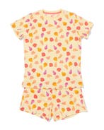 HEMA Kinder shortama print geel, Verzenden, Nieuw
