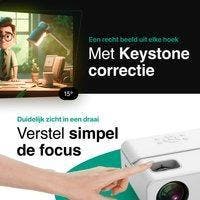 Beamer 10.000 Lumen - 1080P Full HD - Wifi Projector, Verzenden, Zo goed als nieuw
