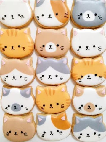 Set met 5 verschillende poezen koekjes uitsteekvormen, Ophalen of Verzenden, Nieuw