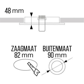 10x Spot Armatuur - GU10 Inbouwspot - Pragmi Minko Pro Rond, Ophalen of Verzenden, Nieuw, Overige fittingen, Plafondspot of Wandspot
