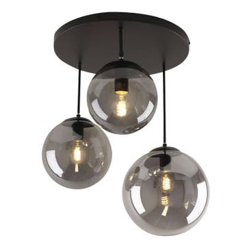 Design plafondlamp zwart, Dolf, Ophalen of Verzenden, Nieuw, Glas