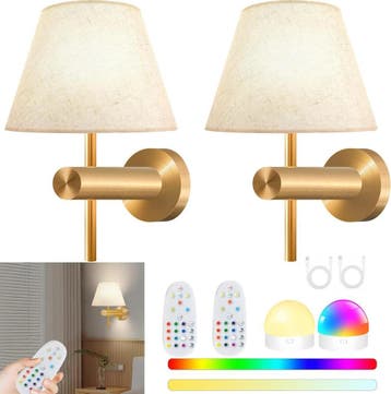 Draadloze RGB led wandlamp oplaadbaar met afstandsbediening, Verzenden, Nieuw