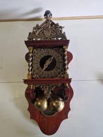 Regulateur wandklok - Art Deco Hout, Glas, Brons - 1960-1970