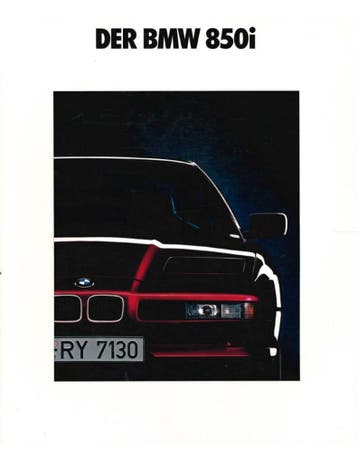 1992 BMW 8 SERIE COUPE BROCHURE DUITS, Nieuw, BMW, Author