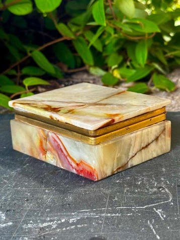 Doos - Onyx - Italië in de jaren zestig, Antiek en Kunst