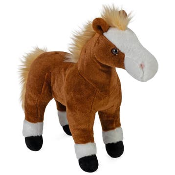 Wild Republic paard knuffel - pluche - bruin - 30 cm, Verzenden, Nieuw