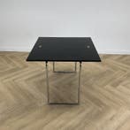 Thonet B 109 design klaptafel, bruin - chroom, Ophalen of Verzenden, Gebruikt