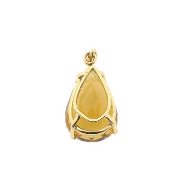 Gouden hanger met citrien (Hanger of bedel), Ophalen of Verzenden, Gebruikt, Goud, Overige merken