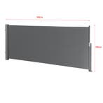 Uittrekbare windscherm oprolbare terrasscherm 1x3 m grijs, Verzenden, Nieuw