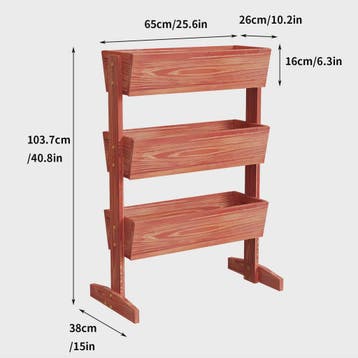 Verticale Plantenbak Hout 4 Lagen - Verhoogd Tuinbed voor Kr, Verzenden, Nieuw