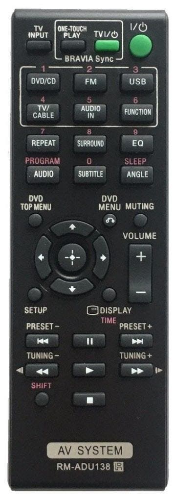 Afstandsbediening Sony rm-adu138 dav-tz140 dav-tz135, Ophalen of Verzenden, Nieuw, Origineel