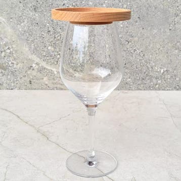 HOCHO Beukenhouten Wijnglas Deksel 90x15 mm – Met Snackpl., Ophalen of Verzenden, Nieuw